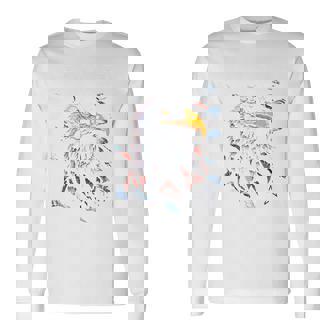 Atoka Tn 愛国的なイーグル アメリカ国旗 アンティーク調デザイン 長袖tシャツ 長袖Tシャツ - Kawaiitshirt