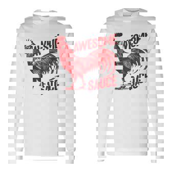 Awesome Sauce With Picture Of Rooster Vintage Long Sleeve T-Shirt - Monsterry
