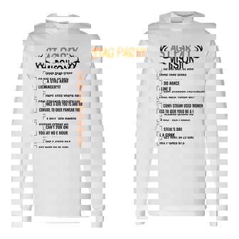 Bachelors Party Checklisttag Do Party Camiseta de manga larga - Regaloses