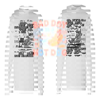 Bad Day To Be A Hotdog Fourth Of July Hot Dog 4Th Of July Long Sleeve T-Shirt | Mazezy