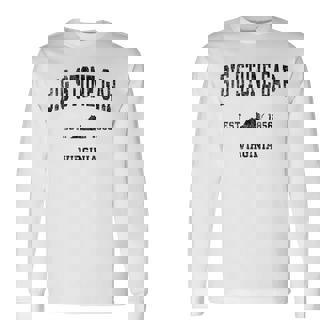 Bigtone Gap バージニアa ビンテージ スポーツデザイン ブラックプリント 長袖Tシャツ - Kawaiitshirt