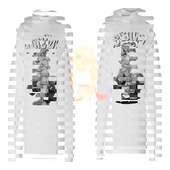 Bissi Pumpi Gym Fitness Meme Bobr Bissi Pumpi Bober 長袖Tシャツ - Kawaiitshirt