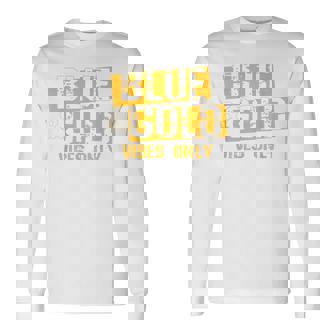 Blue And Gold Game Day Group High School Football Long Sleeve T-Shirt - Monsterry