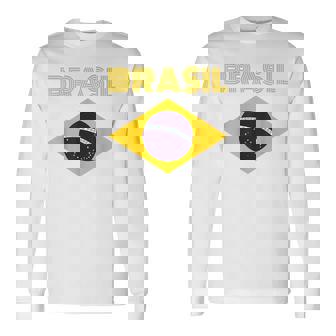 Brasilブラジルブラジル国旗 長袖Tシャツ - Kawaiitshirt