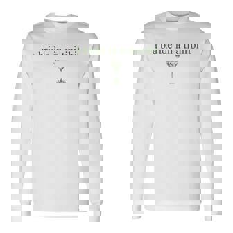 A Bride In A Tiny Bit Bride Cocktail Martini Bachelorette Long Sleeve T-Shirt - Monsterry