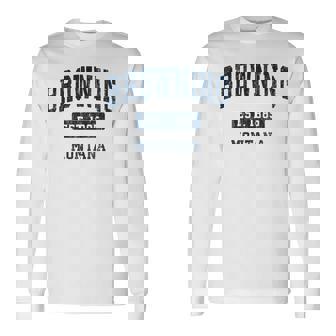 Browning Montana Mt ビンテージ スポーツ 確立 ネイビーデザイン 長袖tシャツ 長袖Tシャツ - Kawaiitshirt