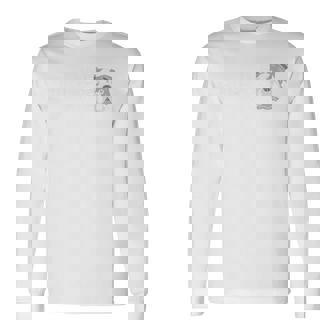 バックプリント The Bulldog Face 犬と犬の飼い主ブルドッグ 長袖Tシャツ - Kawaiitshirt