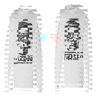Buttigieg For President 2028 Us Flag Glasses Pete 2028 Long Sleeve T-Shirt - Thegiftio UK