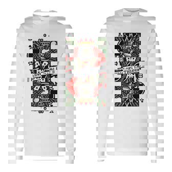 Carte De Jeu Rétro Roi De La Table De Tennis De Table T-shirt à manches longues - Cadeauxyz