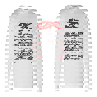 Cbr、オートバイ、バイク、バイカー、スポーツバイクの進化。 長袖Tシャツ - Kawaiitshirt