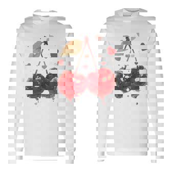 Cerezas Coquette Chica Aesthetic Camiseta de manga larga - Regaloses