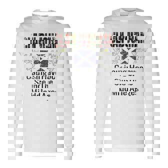 Clan Buchan Tartancottish Family Namecotland Pride 長袖Tシャツ - Kawaiitshirt