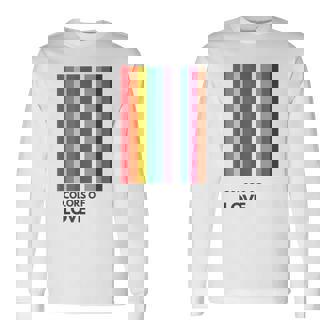 Colors Of Love Lgbt Flag Pride Month トランスジェンダー レインボーtシャツ 長袖Tシャツ - Kawaiitshirt