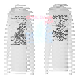 Cool Dads Club Cowboy Western Papa Daddy Happy Father's Day Long Sleeve T-Shirt - Thegiftio