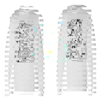Cool Playmat Pista De Carreras De Coches En La Parte Trasera Lindo Niño Pequeño Camiseta de manga larga - Regaloses