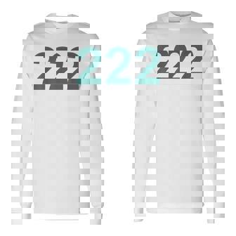 Creative 222 s Costume Ideas Co Number 222 In Green Font On Light Background Fun Halloween Long Sleeve T-Shirt - Thegiftio UK