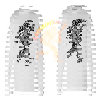 D-Pole Longtick Bigfoot Lacrosse Player Laxsquatch 長袖Tシャツ - Kawaiitshirt