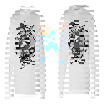 Dabbing Niño Boy Escocia Fútbol Jugador Dab Deporte Football Camiseta de manga larga - Regaloses