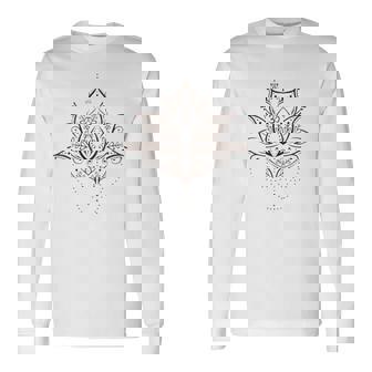 Damen Lotus Blume Mit Yoga Mehndi Omymbol Geschenk Für Fitness Langarmshirts - Geschenkecke