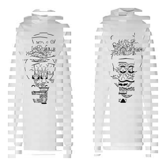 Day Of The Dead To Paint And Colour For Children's Decorative Langarmshirts - Seseable