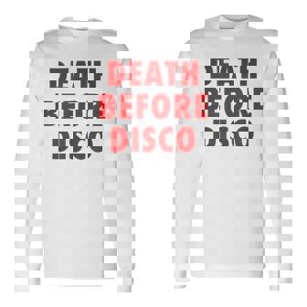 Death Before Disco Inspired メンズ レディース 80年代レトロ 長袖Tシャツ - Kawaiitshirt