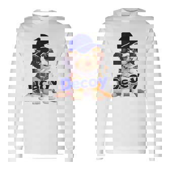 Decoy 愛犬 子犬 デコピン Decoy Kooikerhondje Puppy 長袖Tシャツ - Kawaiitshirt