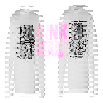Dig For A Cure Volleyball Pink Out Breast Cancer Awareness Long Sleeve T-Shirt - Thegiftio UK