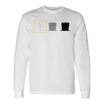 Divertido Hacker Deombrero Blanco De Ciberseguridad Camiseta de manga larga - Regaloses