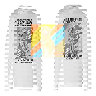 Dog Golden Dad Vintage Golden Retriever Dad Long Sleeve T-Shirt - Monsterry