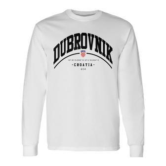 Dubrovnik Croacia Hrvatska Croacia Dubrovnikiaje Croacia Camiseta de manga larga - Regaloses