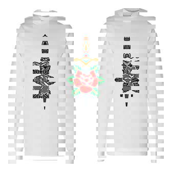 Fake Friends アメリカントラディショナルタトゥー オールドスクールフラッシュ 長袖Tシャツ - Kawaiitshirt