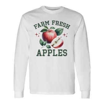 Farm Fresh Apples Orchard Classic Vintage Long Sleeve T-Shirt - Thegiftio UK