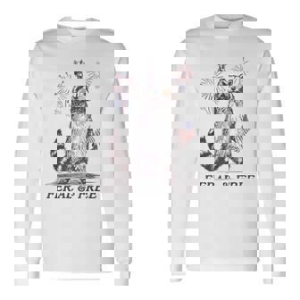 Feral And Free Raccoon Raccoon 4Th Of July Usa Flag Long Sleeve T-Shirt | Mazezy