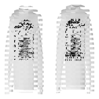 Festival Japonais Kanji En Fleurs De Cerisier De Kyoto Dos Artistique T-shirt à manches longues - Cadeauxyz