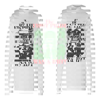 The First Pride Was A Riot Queer Riot Lgbtq Pride Month Long Sleeve T-Shirt - Thegiftio UK