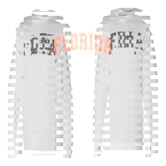 Florida Fl Vintage Athletic Sports Style 80S 90S Long Sleeve T-Shirt | Mazezy