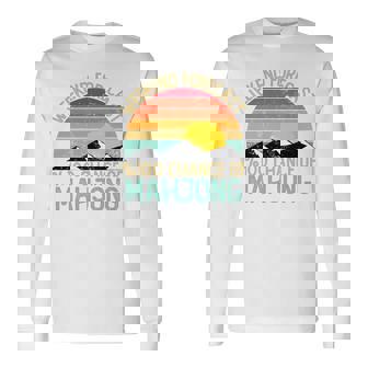 Weekend Forecast 麻雀シャツ 面白い レトロ 麻雀 長袖tシャツ 長袖Tシャツ - Kawaiitshirt