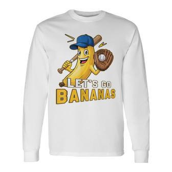 Boys Banana S Merch Lets Go Bananas Long Sleeve T-Shirt - Thegiftio UK