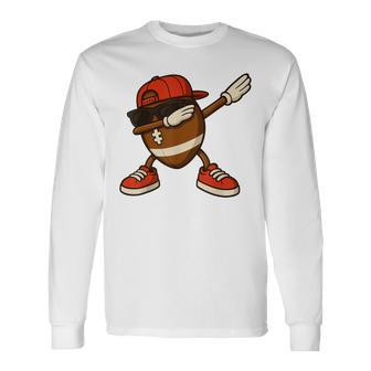 Dabbing Football For Boys Dab With Cap Long Sleeve T-Shirt - Thegiftio UK