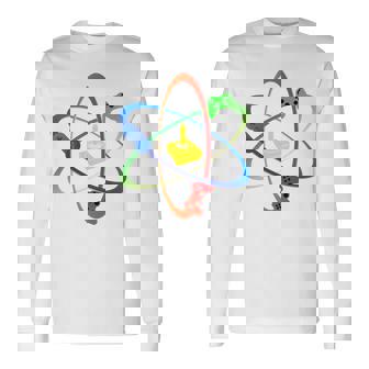 Gamer Atom コンソールプレーヤー ゲームコンピュータープログラマー 長袖tシャツ 長袖Tシャツ - Kawaiitshirt