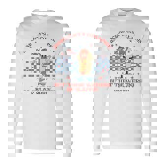 Hot Dog Democracy's Collapsing 4Th July Protest Trump Long Sleeve T-Shirt | Mazezy