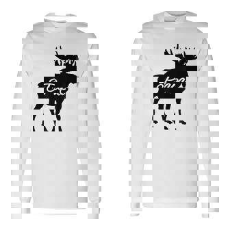 Papa Moose Father's Day T For Dad Long Sleeve T-Shirt - Thegiftio