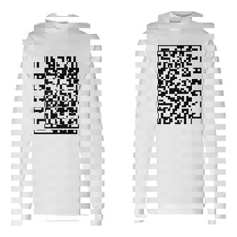 Qr President Trump Dance Code On Back Long Sleeve T-Shirt - Thegiftio