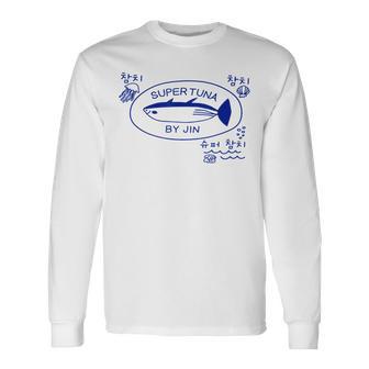 Super Tuna Drawing Tuna Fish Jin Super Tuna Kpop Long Sleeve T-Shirt | Mazezy
