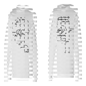 Fuzz Pedal スケマティック図 ゲルマニウム Pnp 回路効果 長袖Tシャツ - Kawaiitshirt