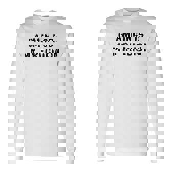 Gaming Is My Religion 面白いオタクゲームステートメント 長袖Tシャツ - Kawaiitshirt