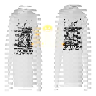 Ghost Cow Moo I Mean Boo Halloween Outfit Cow Lover Long Sleeve T-Shirt | Mazezy