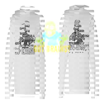 Got Brains Hungry Zombie ハロウィン 漫画 ゾンビ 長袖Tシャツ - Kawaiitshirt