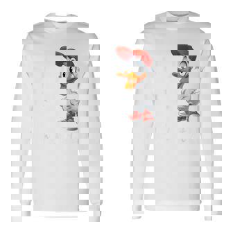 Groovige 年金ダック 年金受給者r ダック おかしな退職年金 長袖Tシャツ - Kawaiitshirt