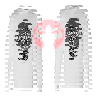 Guerrero Katana Japonés Guerreroamurái Japonés Art Back Camiseta de manga larga - Regaloses